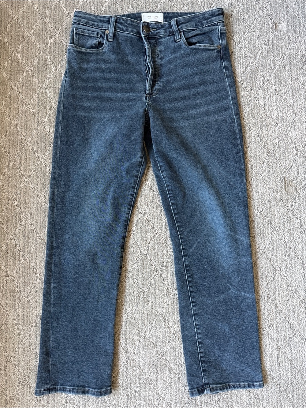 Evereve Straight-Leg Jeans in Dark Indigo